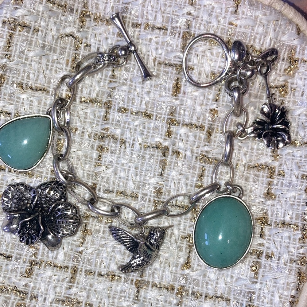 FOSSIL Bird And Turquoise Charm Bracelet